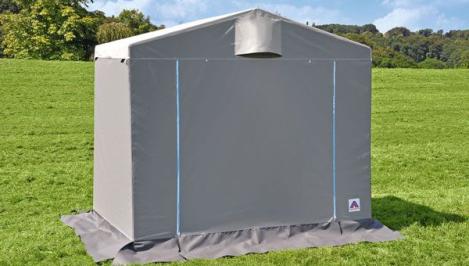 Fahrräder trocken im Gerätezelt Top gelagert, sauberer Camping-Stauraum