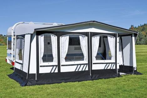 Vorderwand und Seiteneingang des Texel Vorzelts mit Rollfunktion