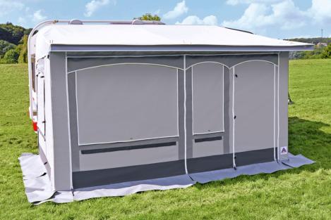 Detail 500 g/m² PVC-Dach und 420 g/m² Seitenwand des Wien Teilzelts