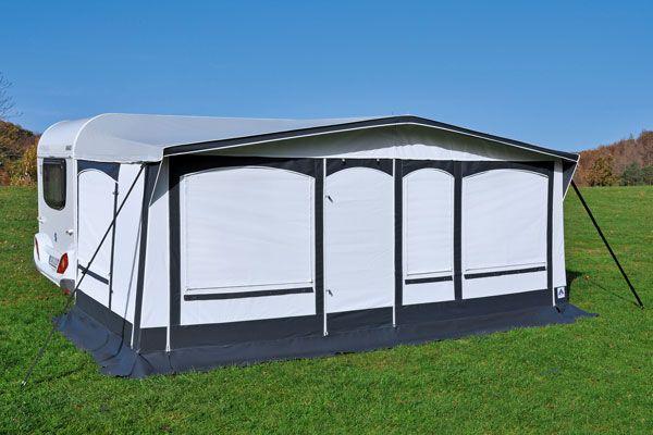 Detail 500 g/m² PVC-Dach und 420 g/m² Seitenwand beim Finnland Plus