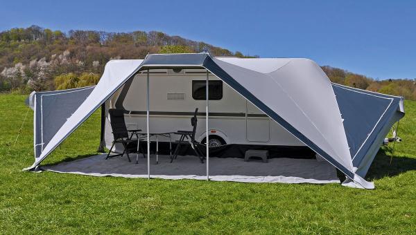 Leichtes Campingvorzelt Futura mit Aluminiumgestänge