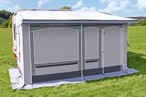 Detail 500 g/m² PVC-Dach und 420 g/m² Seitenwand des Wien Teilzelts
